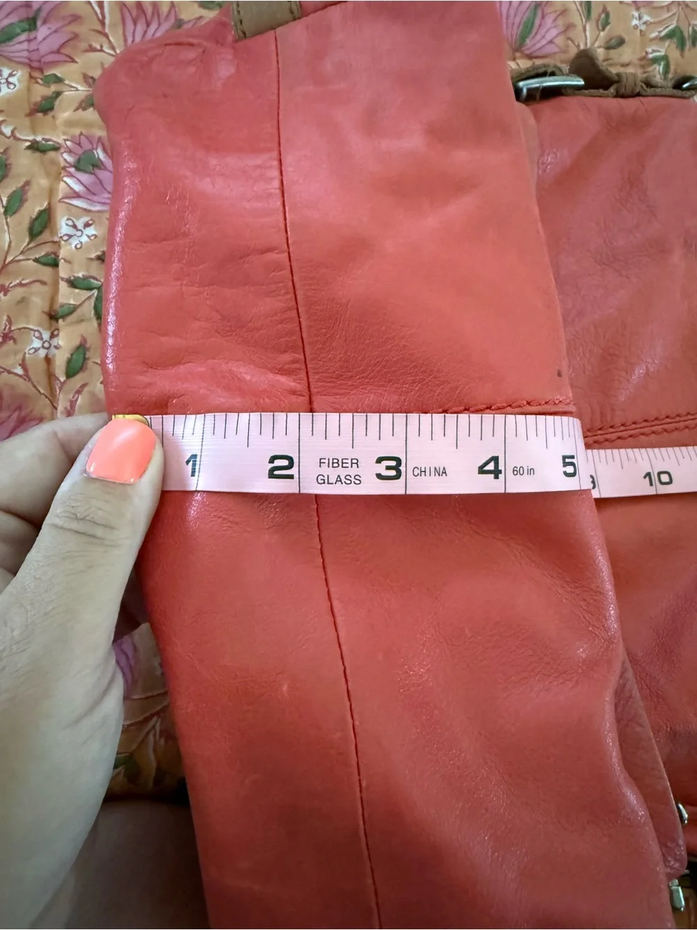 The Sak Ashland Leather Hobo Bag Cayenne/Salmon Color